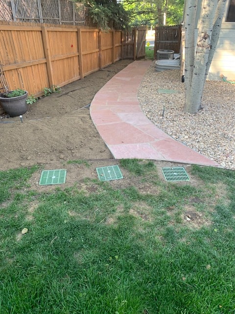 Three Parallel french drains