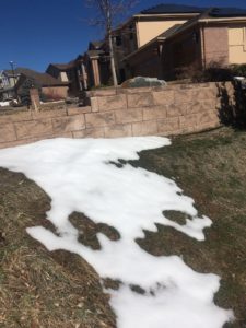 Retaining wall on property boundary