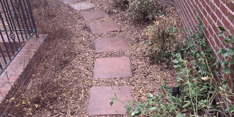 Flagstone Pad Walkway - Denver Landscaping Project