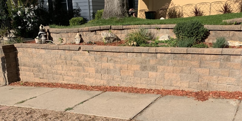 Two Tiered Landscaping Wall in Denver