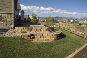Two Tiered Allan Block Curved Retaining Wall