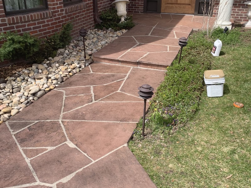 Flagstone Walkway with Polymer Sand Grout